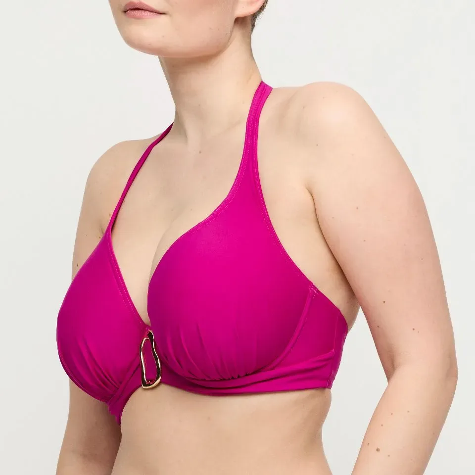 Prima Donna Swim Bikini top: Uvita, Deep Magenta, halter model mogelijk, europese maten ( PDO.537 )