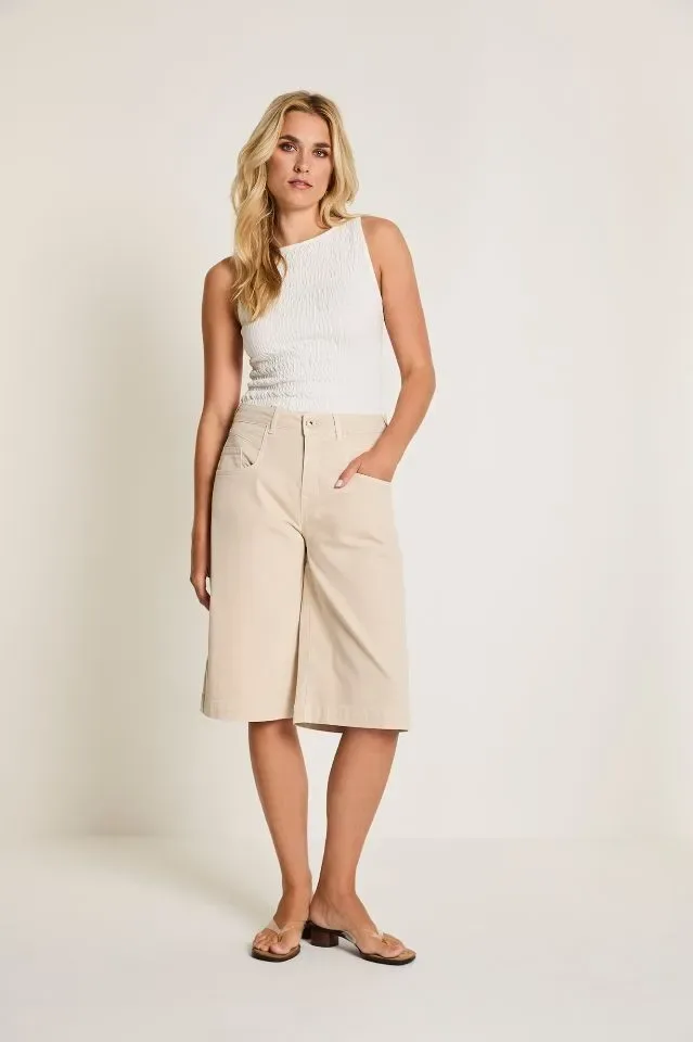 Para mi Jeans Short ( Jorts ): Nola Jorts, Sand, L19 ( PARA.412 )