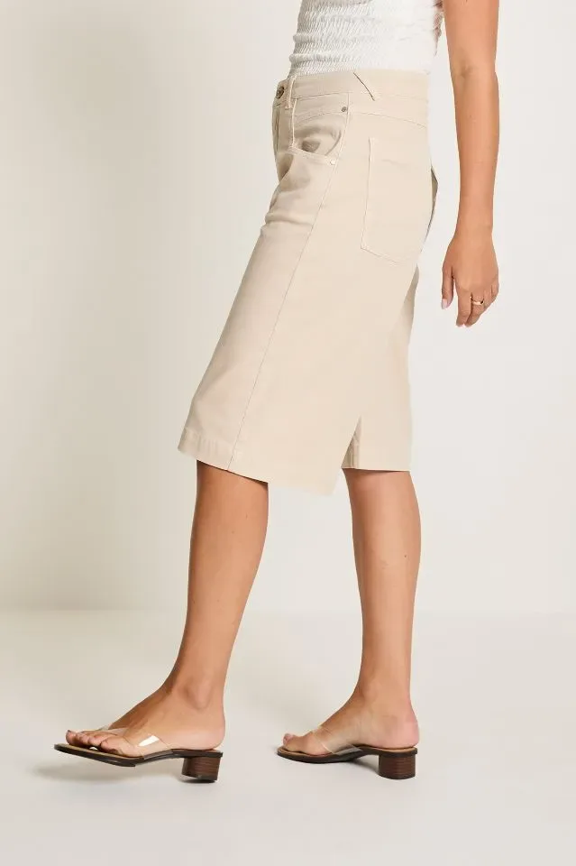 Para mi Jeans Short ( Jorts ): Nola Jorts, Sand, L19 ( PARA.412 )