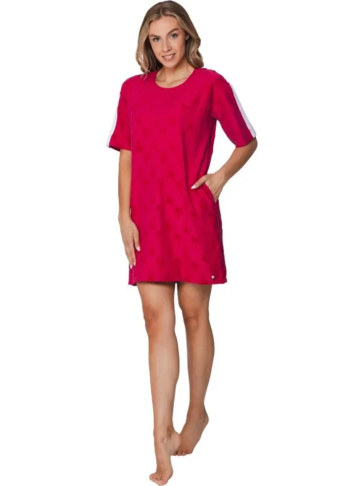 Pastunette slaapkleed: Dark Pink, Zomer badstof / geweven, Lengte 92 ( PAS.149 )