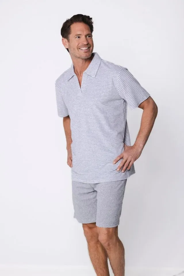 Pastunette Heren Homewear  Pyjama: Grijs, Zomer Badstof ( PAS.151 )