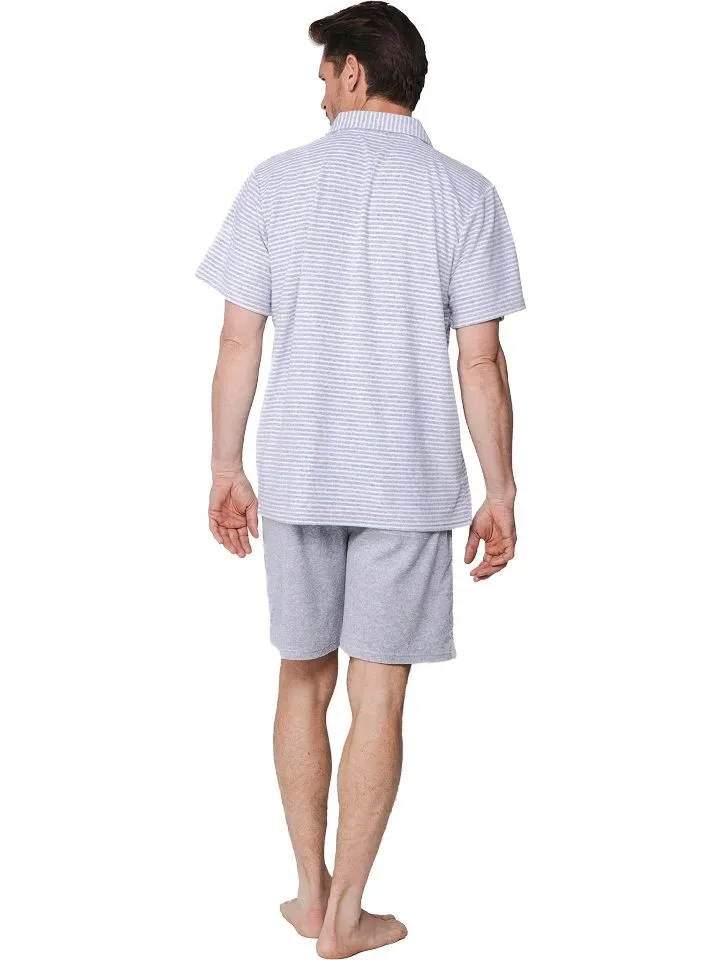 Pastunette Heren Homewear  Pyjama: Grijs, Zomer Badstof ( PAS.151 )