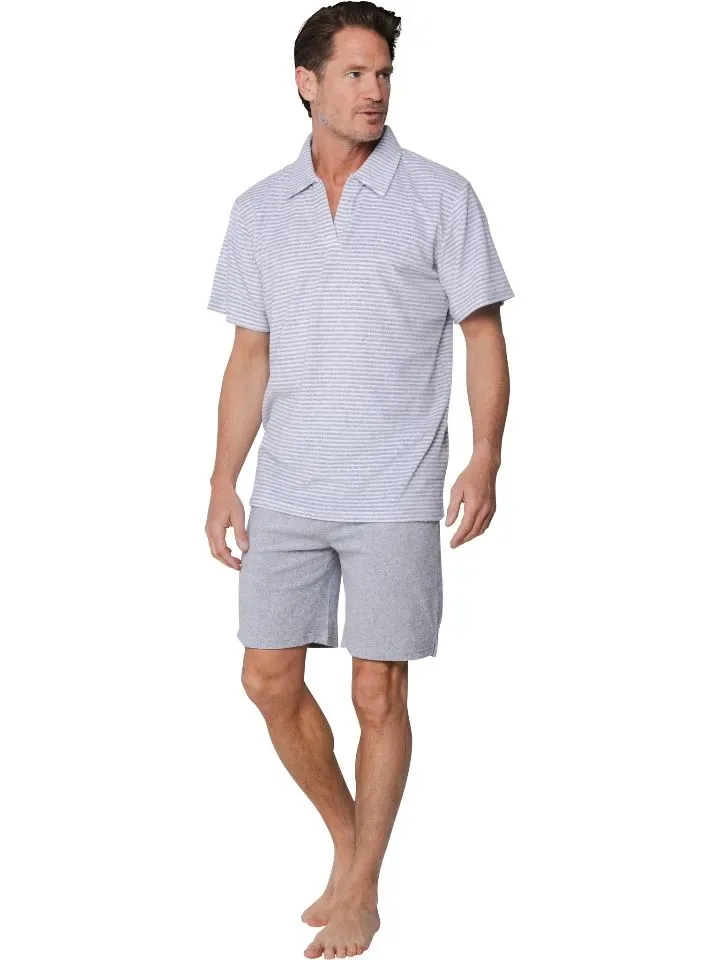 Pastunette Heren Homewear  Pyjama: Grijs, Zomer Badstof ( PAS.151 )