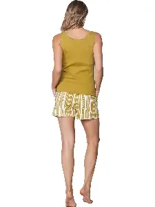 Pastunette dames pyjama: Groen, top + short ( PAS.159 )