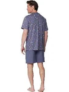 Pastunette Heren Pyjama: Grijs, All over sport ( pas.163 )