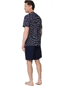 Pastunette Heren Pyjama: Blauw, korte mouw / short ( PAS.168 )