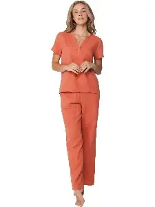 Pastunette Dames Home Wear / Pyjama: Oranje, Tetra kwaliteit ( PAS.172 )