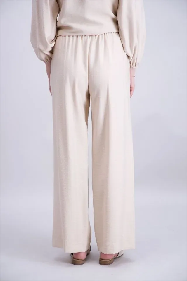 Signe Nature Zomer broek: Beige, elastiek in de lenden ( Signe.1388 )