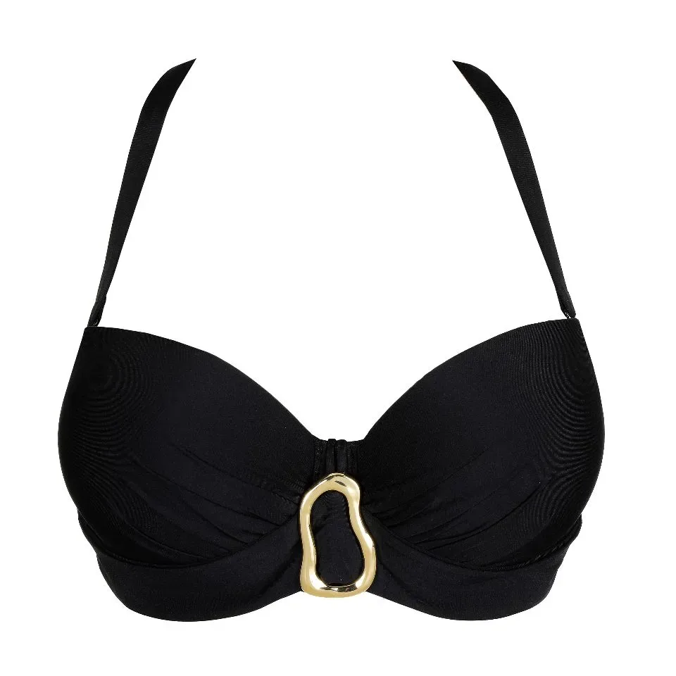 Prima Donna Swim Bikini top: Uvita, Zwart, Balconet model, europese maten ( Strapless mogelijk ( PDO.550 )