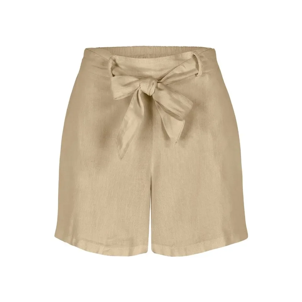 Punto One Dames Short: Camel, Linnen ( ONE.90 )
