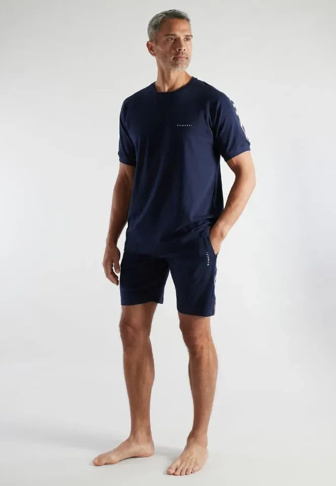 Bugatti Home Wear Heren: Blauw, korte mouw / short ( BUGA.3 )
