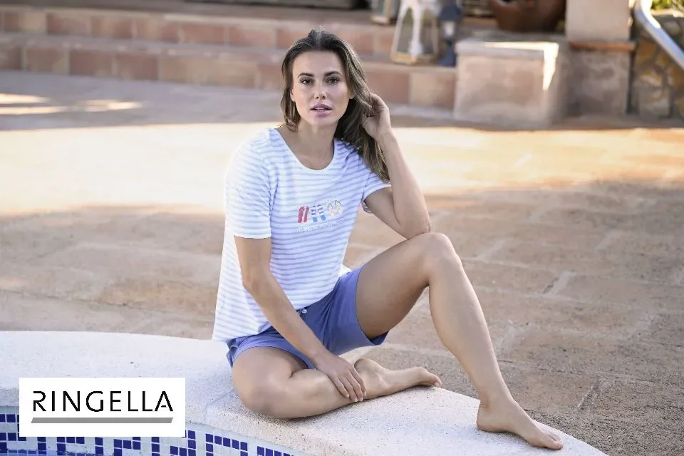 Ringella Dames pyjama: Blauw ( RIN.602 )