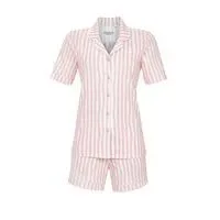 Ringella Dames Pyjama: Roze gestreept, doorknoop model ( RIN.606 )