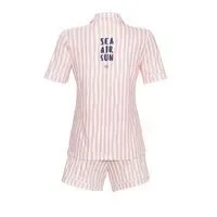 Ringella Dames Pyjama: Roze gestreept, doorknoop model ( RIN.606 )
