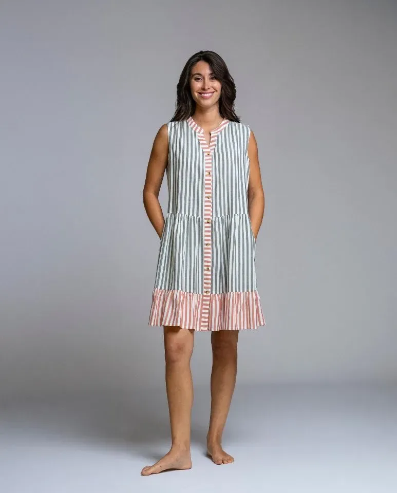 Egatex zomerkleed: Kaki / koraal ( EGA.517 )