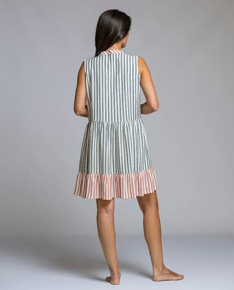 Egatex zomerkleed: Kaki / koraal ( EGA.517 )
