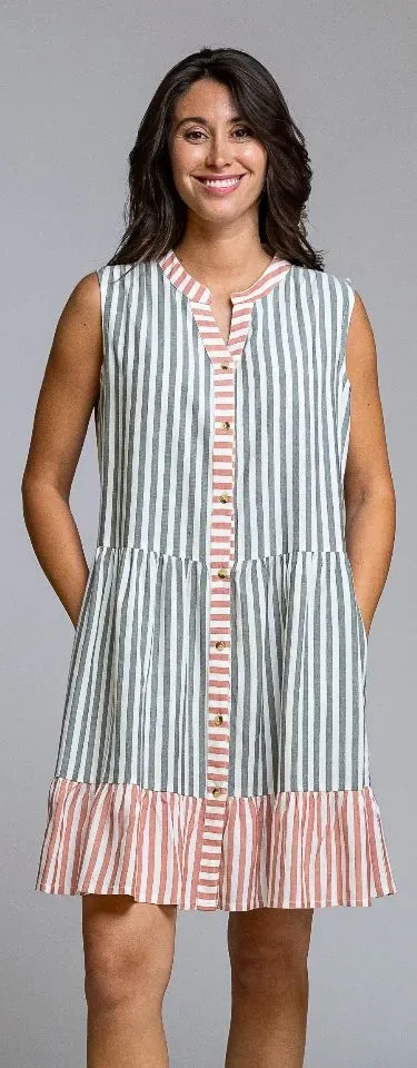 Egatex zomerkleed: Kaki / koraal ( EGA.517 )