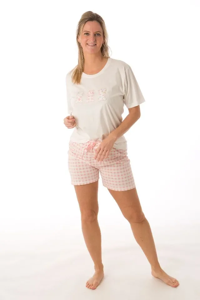 Perlina Dames Pyjama: Chayenne, Koning, Roze ( LINA.130 )