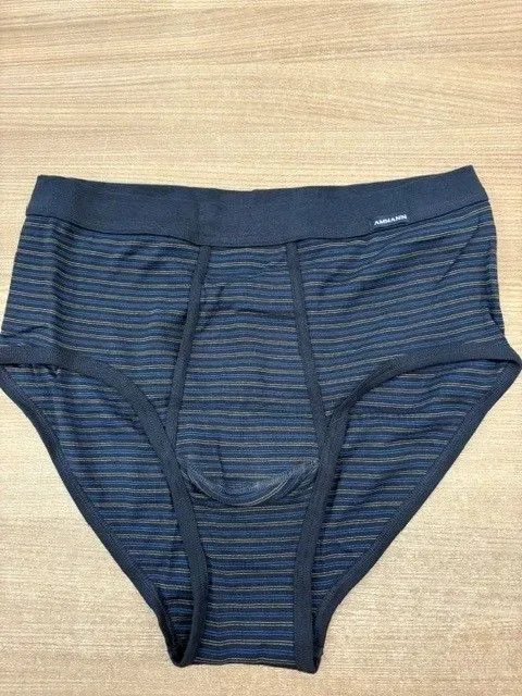Ammann Heren Slip met opening : Blauw gestreept ( AMM.593 )