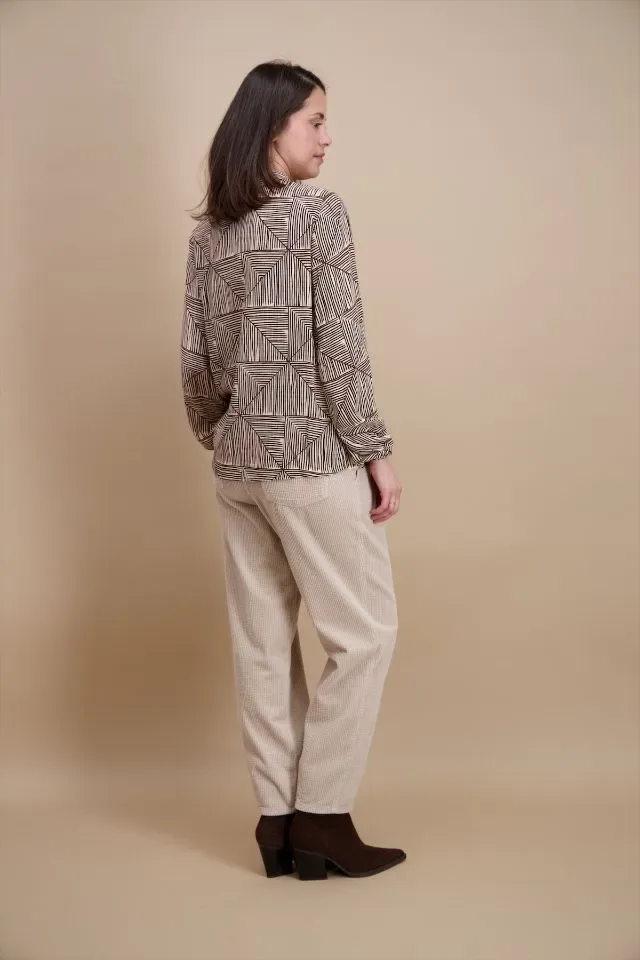 Signe Nature Bloes: Doorknoop model, Bruin / Beige ( Signe.1405 )
