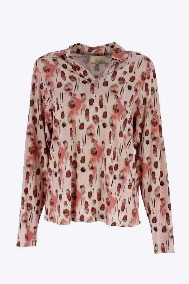 Signe Nature Polo: Bordeau / Roze ( Signe.1406 )