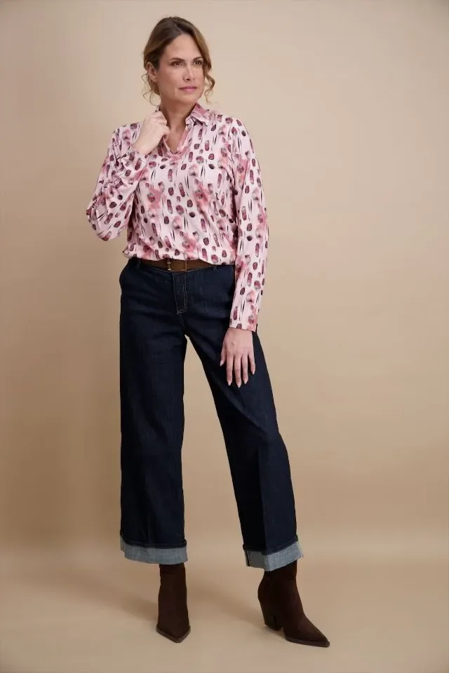 Signe Nature Polo: Bordeau / Roze ( Signe.1406 )