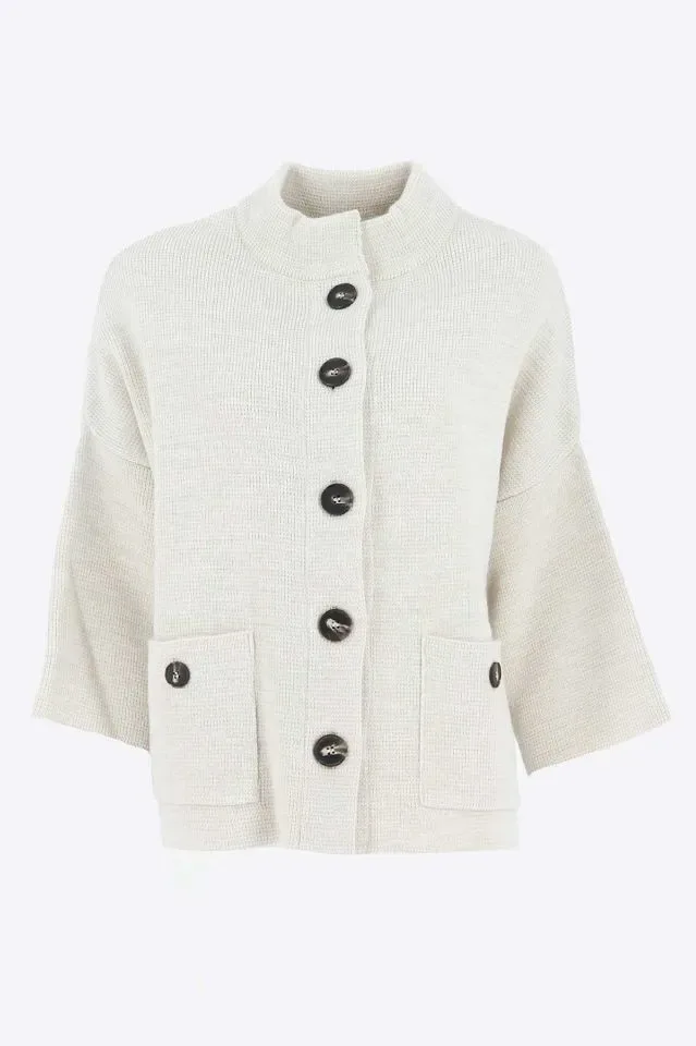 Signe Nature Dames Gilet: Ecru, met knopen ( Signe.1392 )
