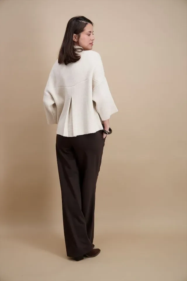 Signe Nature Dames Gilet: Ecru, met knopen ( Signe.1392 )
