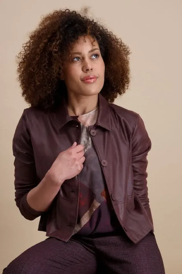 Signe Nature Vest: Suede, Bordeau ( Signe.1421 )