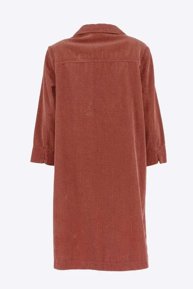 Signe Nature Kleed: Ribfluweel, oud roze ( Signe.1409 )
