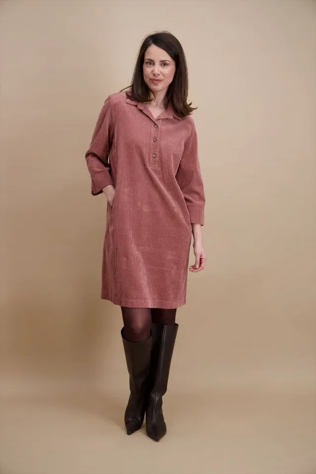 Signe Nature Kleed: Ribfluweel, oud roze ( Signe.1409 )