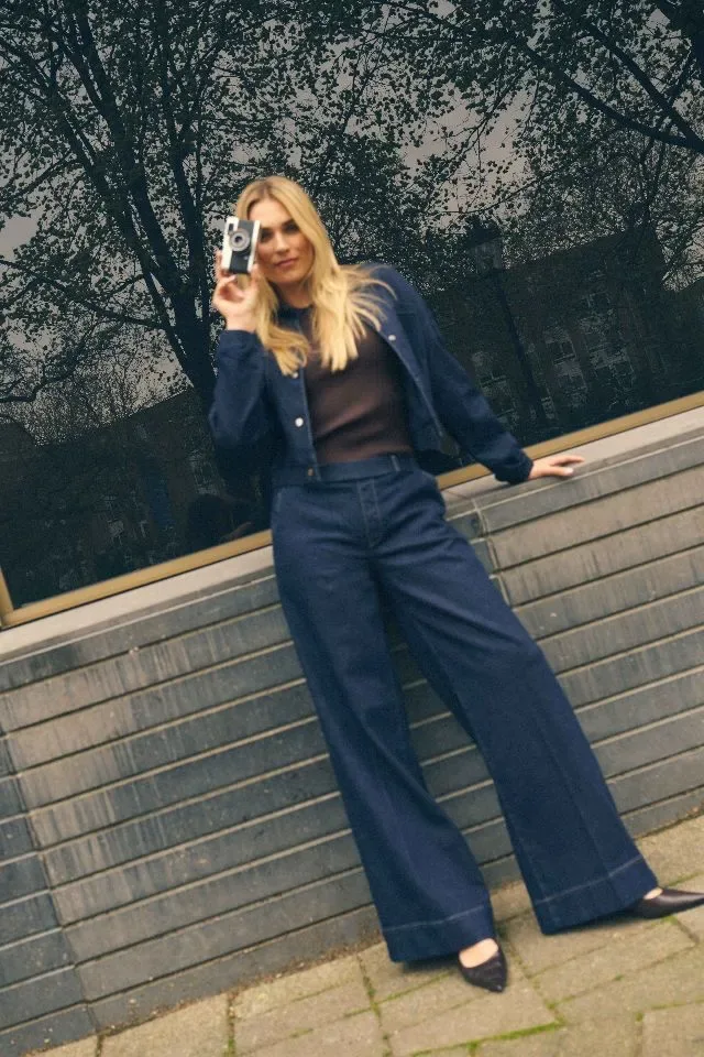 Para Mi Jeans Broek: Lizzy, Indigo Blue, Elastiek in de lenden ( PARA.423 )