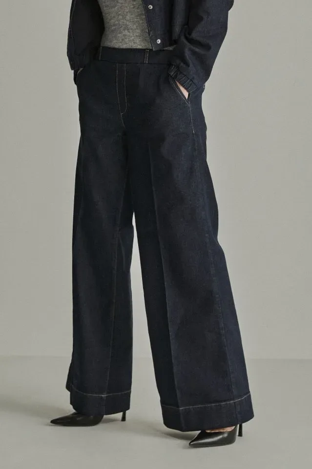 Para Mi Jeans Broek: Lizzy, Indigo Blue, Elastiek in de lenden ( PARA.423 )