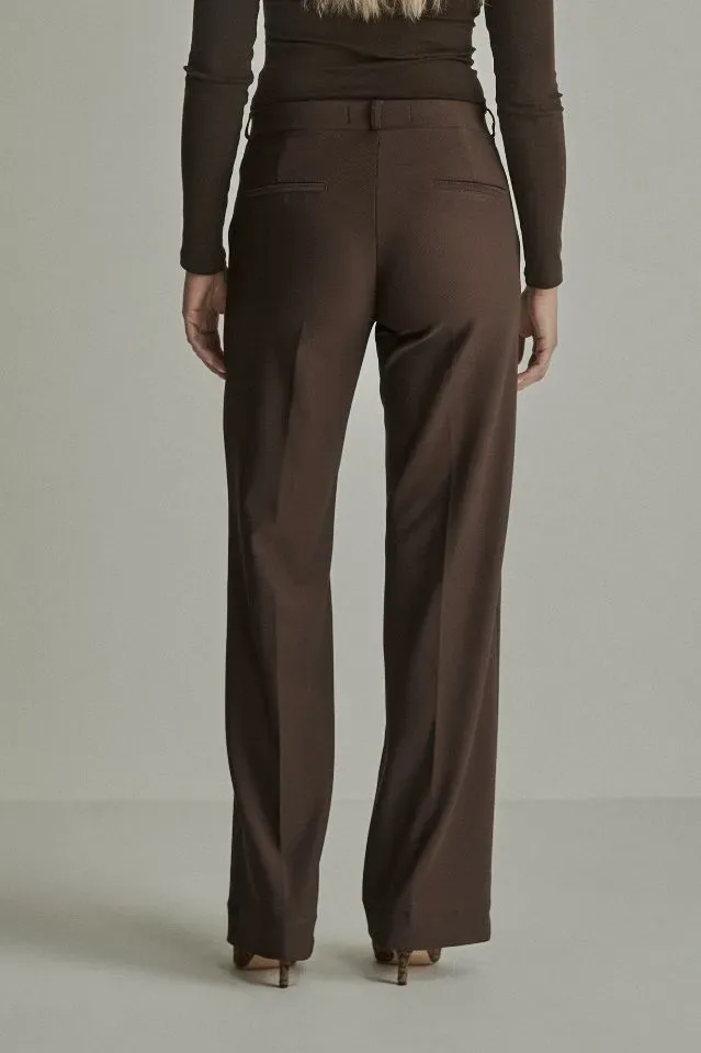 Para Mi Broek: Mira Elastic, Twill Jersey, Deep Brown ( PARA.429 )
