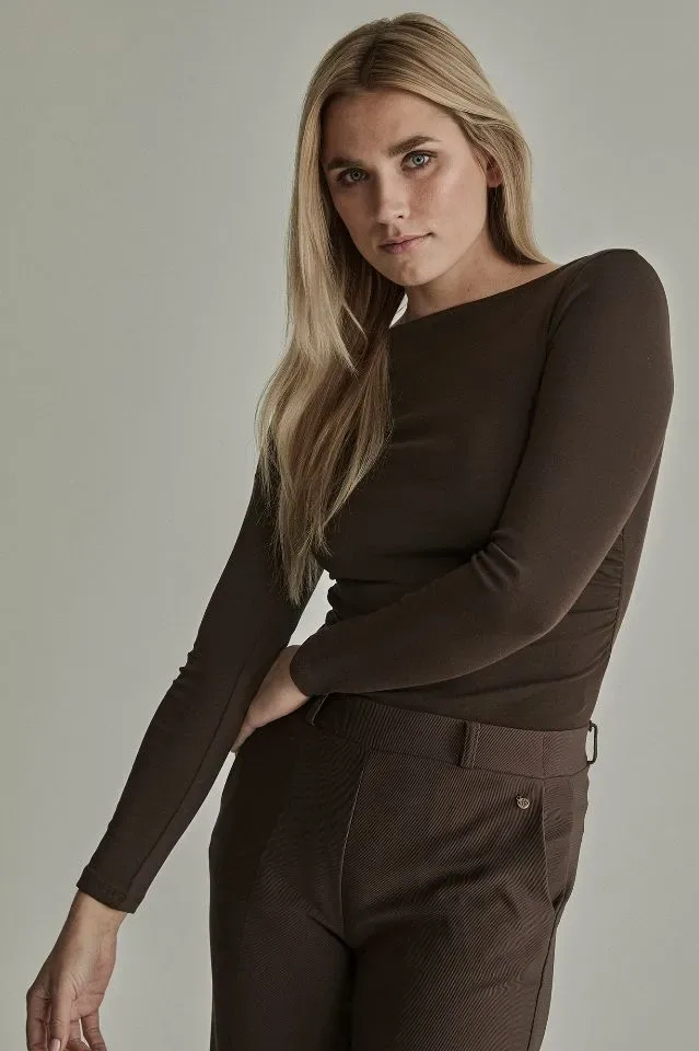 Para Mi Broek: Mira Elastic, Twill Jersey, Deep Brown ( PARA.429 )