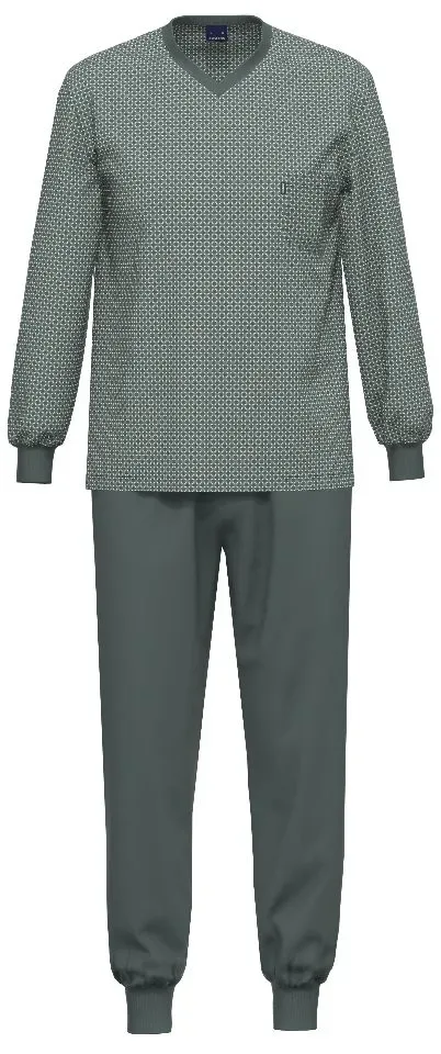 Ammann pyjama heren: Groen / taupe ( AMM.695 )