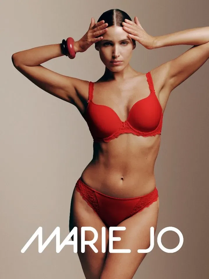 Marie Jo Voorgevormde BH: Cyrile, True Red, Hartvorm, Europese Maten  mjo.468