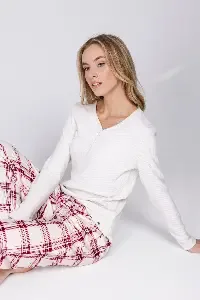 Pastunette Dames Pyjama: Ecru / carree broek ( PAS.181 )