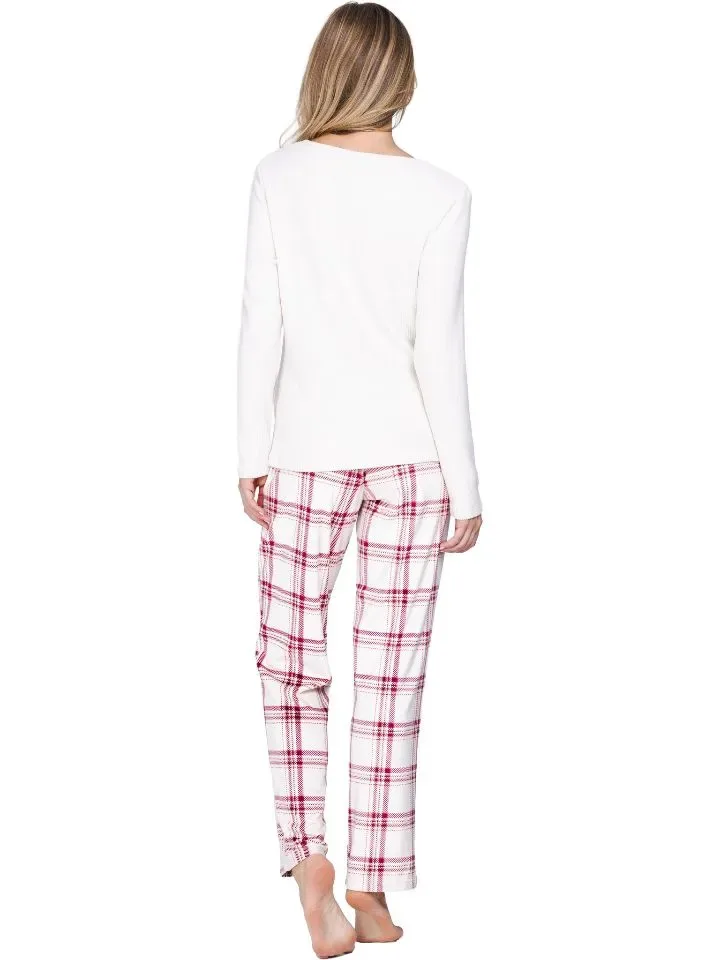 Pastunette Dames Pyjama: Ecru / carree broek ( PAS.181 )