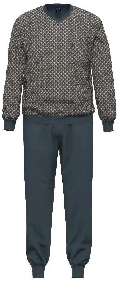 Ammann Heren Pyjama: Blauw, tot 6XL ( AMM.706 )