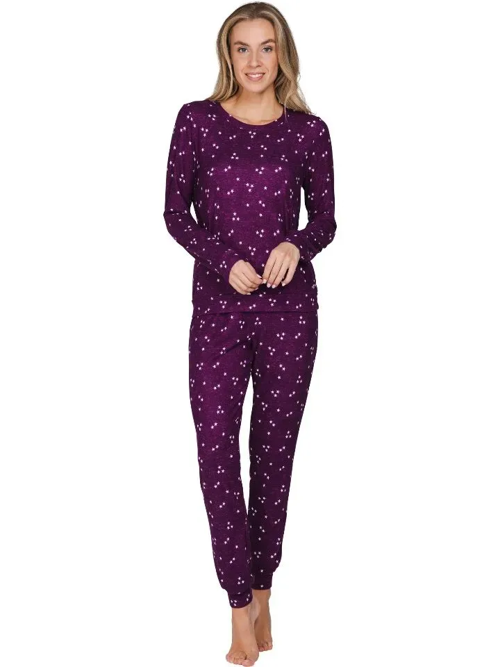 Pastunette Rebelle Dames Pyjama: Dark Purple, warm en zacht ( PAS.188  )