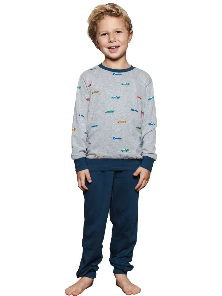 Pastunette Jongens Pyjama: Blauw, Racewagens ( PAS.200 )