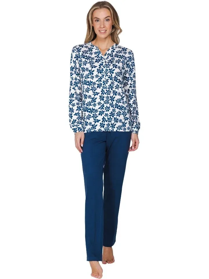 Pastunette Dames Pyjama: Blauw, tot maat 54 ( PAS.203 )
