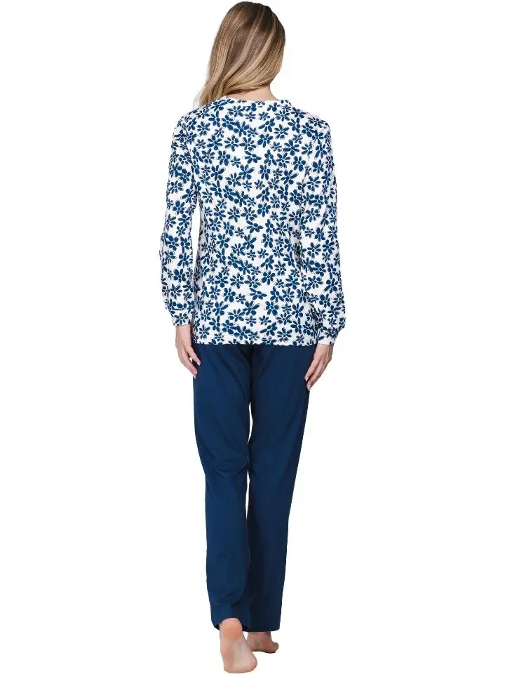 Pastunette Dames Pyjama: Blauw, tot maat 54 ( PAS.203 )