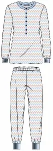 Ringella dames pyjama: Fjord ( blauw ), 100% katoen interlock ( RIN.630 )