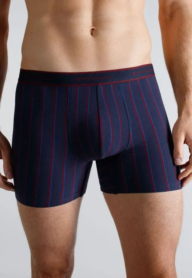 Tom Tailor Boxer Short: Long Pants, Duopack ( blauw ) ( CEC.72 )