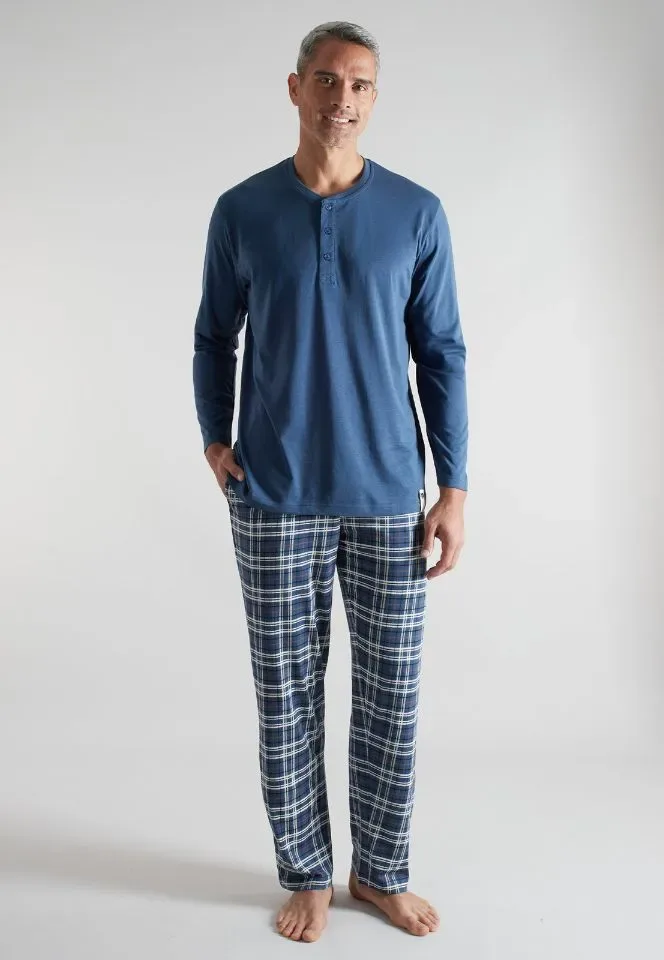Ceceba Heren Pyjama: Blauw, karree broek ( cec.75 )