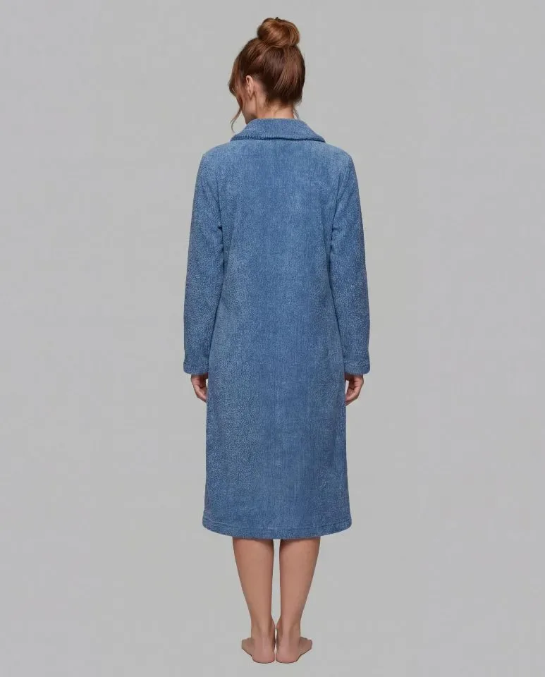 Egatex kamerjas Dames: Blauw, met knopen ( EGA.538 )