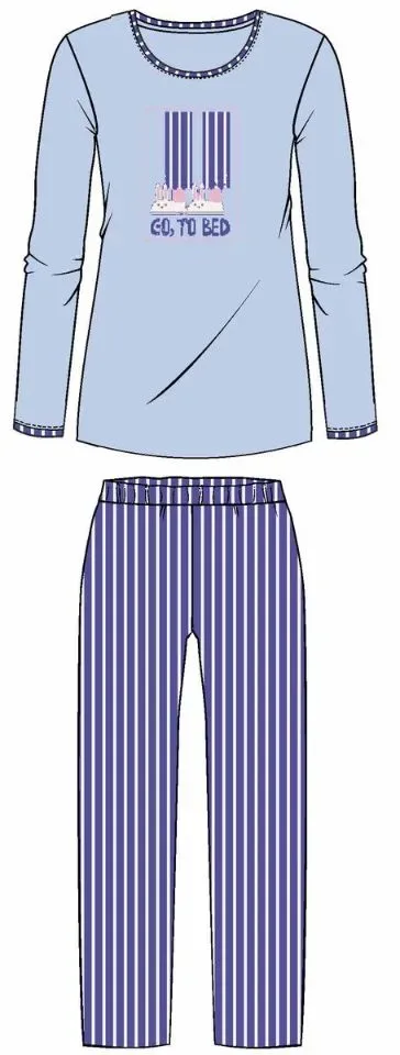 Ringella Dames Pyjama: Blauw, Katoen ( RIN.635 )