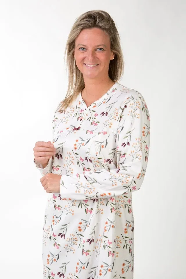 Perlina Nachthemd: Lila C, Gebrushed, 115cm, Klassiek model